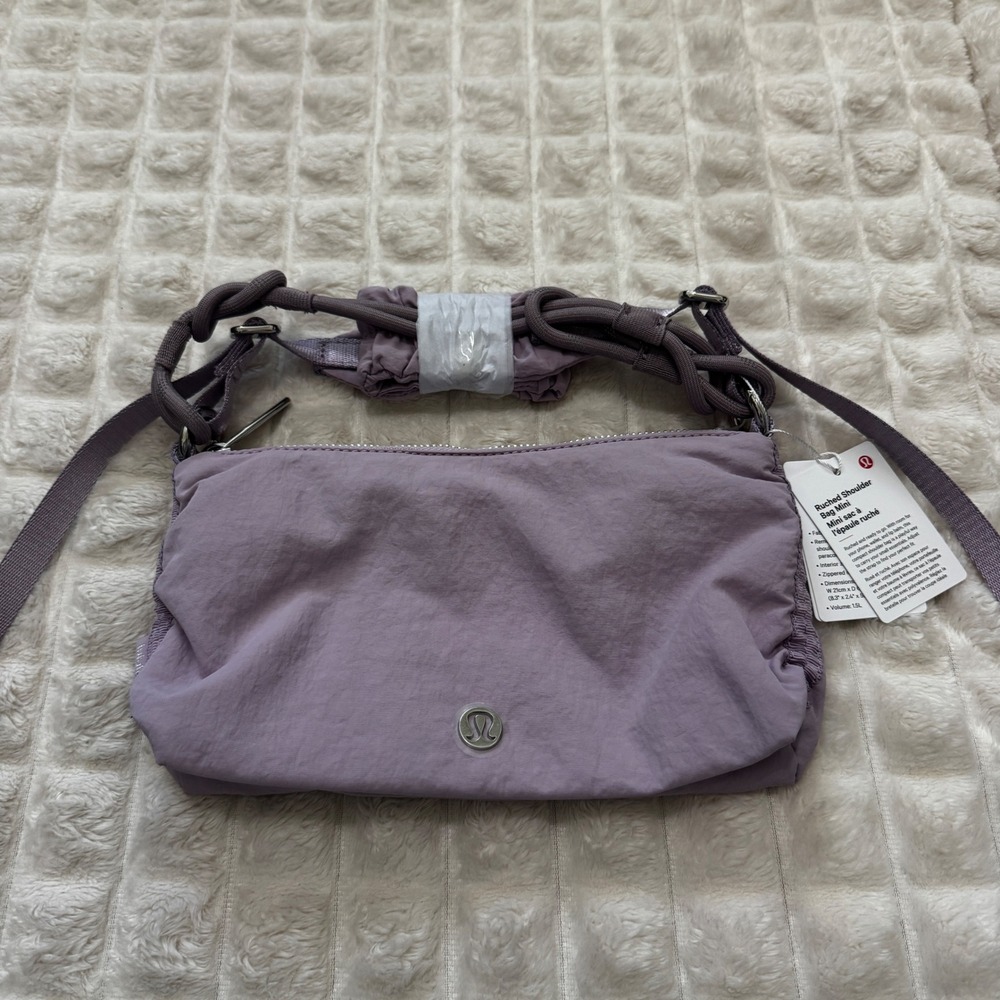 NEW Lululemon Ruched Shoulder Bag Mini 1.5L Purple Lavender Lilac 2 Straps